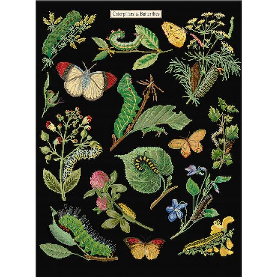 Thea Gouverneur Since 1959® Caterpillars & Butterflies Counted Cross Stitch Kit